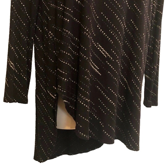 Women's APT. 9 Black Multi Asymmetrical Scoop Neck Jersey Top Size XL - Picture 6 of 9